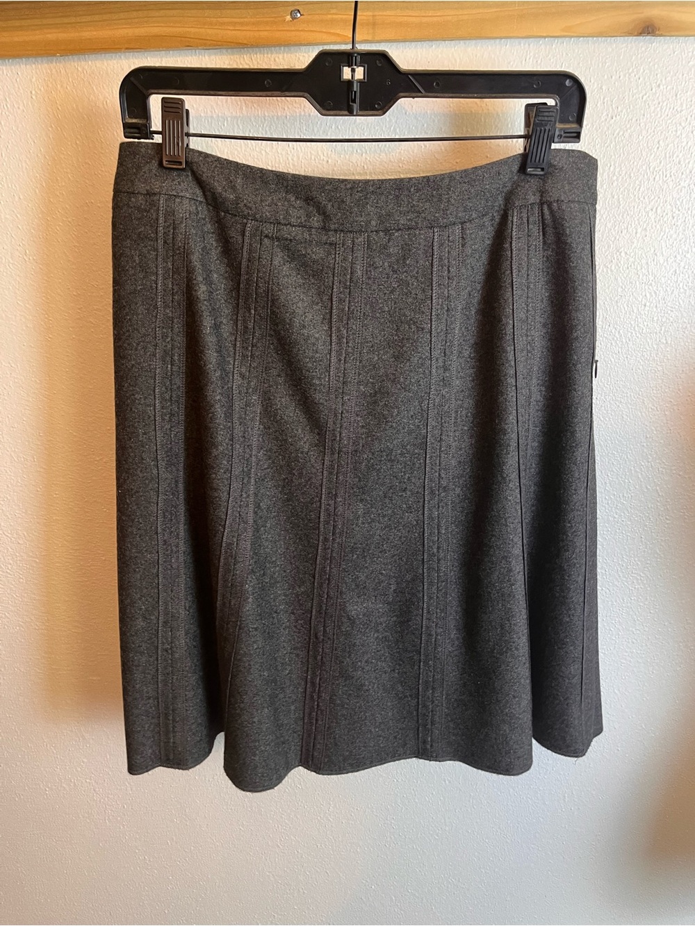 Merona Charcoal Gray A-Line Wool-Blend Skirt